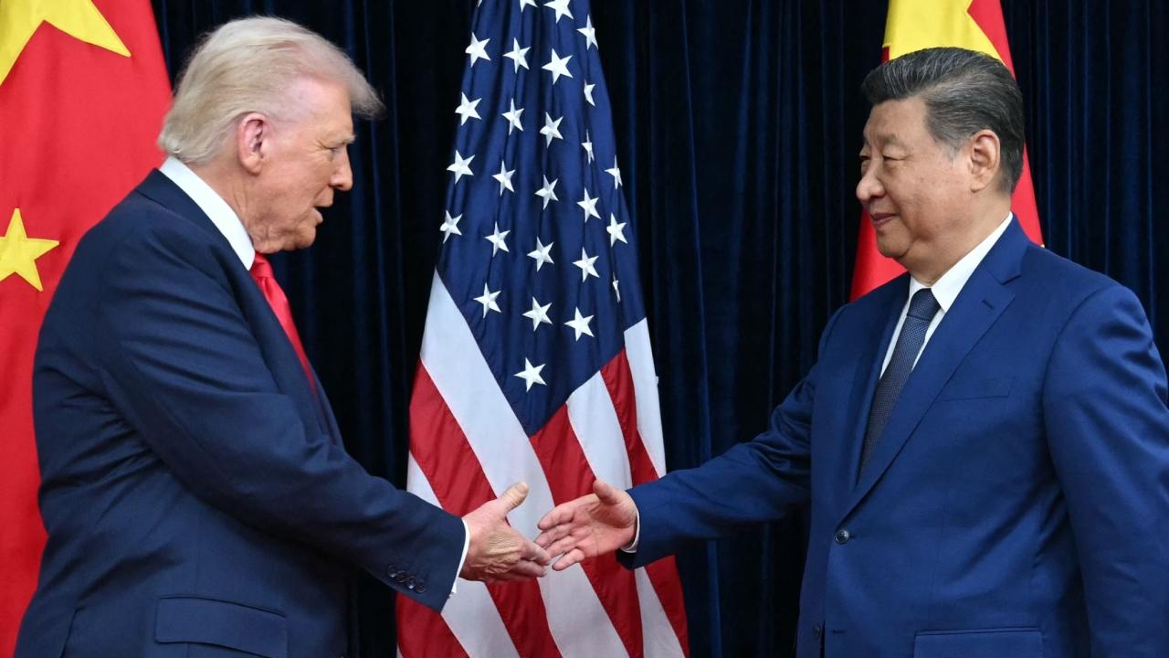The meeting lasted a little over 100 minutes, with the two leaders shaking hands and Trump appearing to say something into Xi's ear, just before the Chinese leader entered his own limousine. Trump was shortly back aboard Air Force One to return to Washington