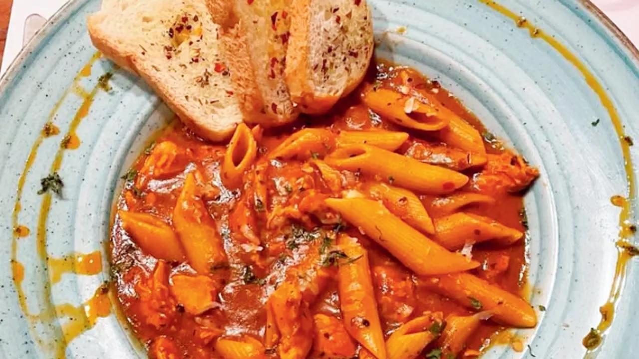 Go greenTry a fresh take with this medley of vegetables with perfectly cooked penne pasta and seasoned herbs in a Penne Verdure.At Alfredo’s, Royal Classic, Link Road, Lokhandwala, Andheri West. Call 8097614462Cost Rs 495 (vegetarian); Rs 560 (non-vegetarian)