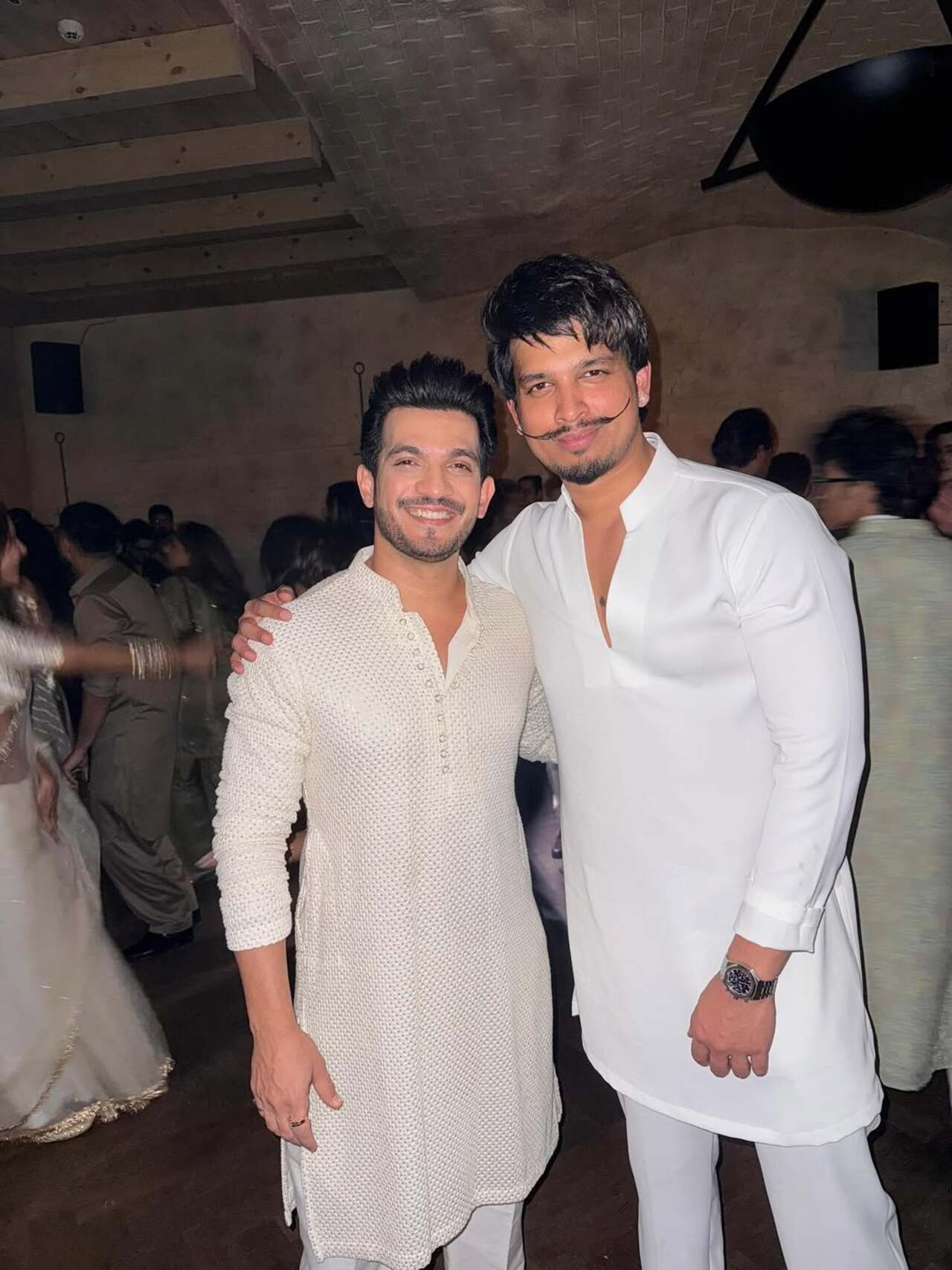 Anshul Garg goes for an all white look for the party