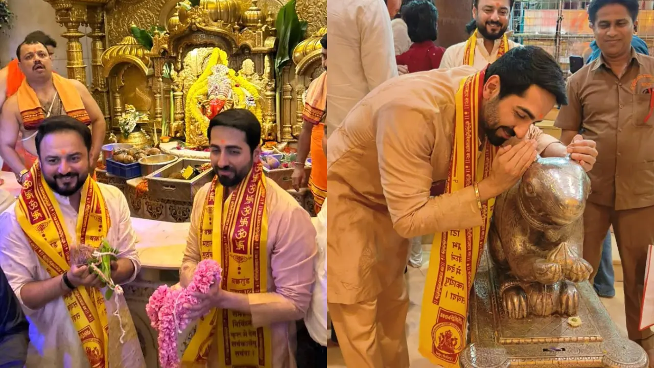 Ayushmann Khurrana celebrates Thamma`s release with temple visit in Mumbai
