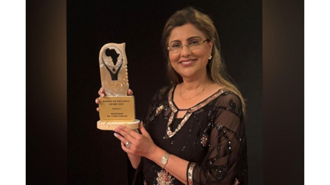Professor Dr. Parin Somani Honoured with the “Women of Influence and Empowerment Award 2025” at the Global Africa Awards