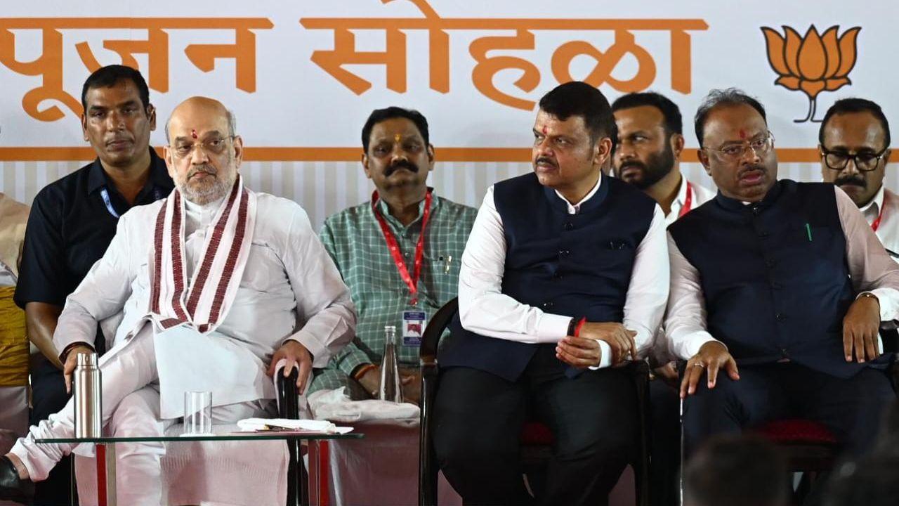 IN PHOTOS: Amit Shah lays foundation of Maharashtra BJP office in Mumbai