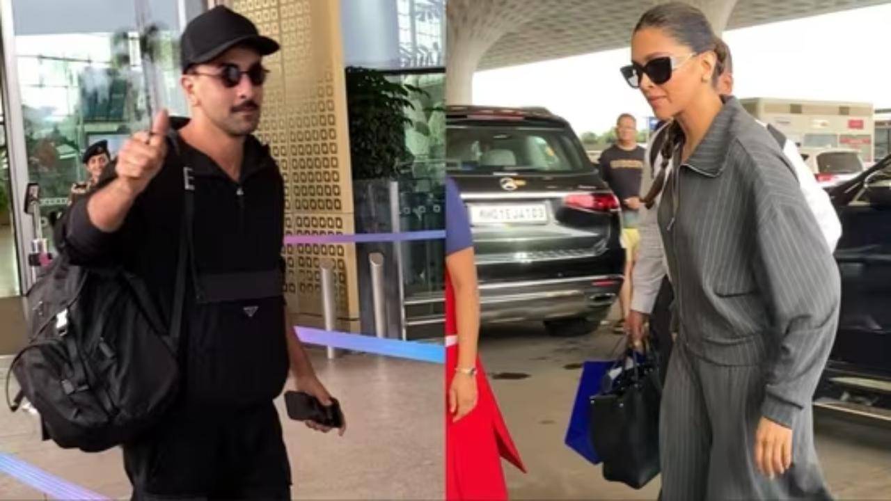 Deepika Padukone and Ranbir Kapoor share a warm hug at airport
