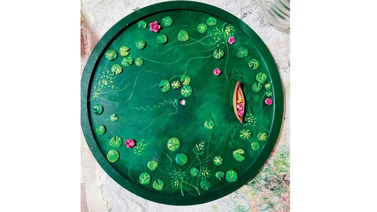 Aesthetic diyasHere is an easy way to use diyas to set the festive spirit. “Melt a candle on top of a diya, and melt a crayon along with it to add any colour tint of your choice to create a colourful candle,” Sharma explains. You can create a set-up of several such diyas, decorate it with flowers, and even add an aroma for a fragrance