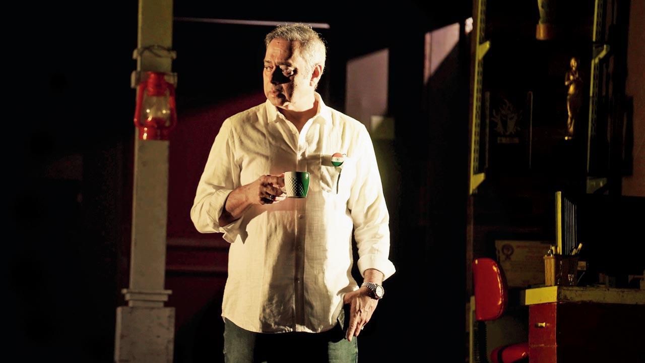 Sachin Khedekar in rehearsal. Pic Courtesy/NCPA