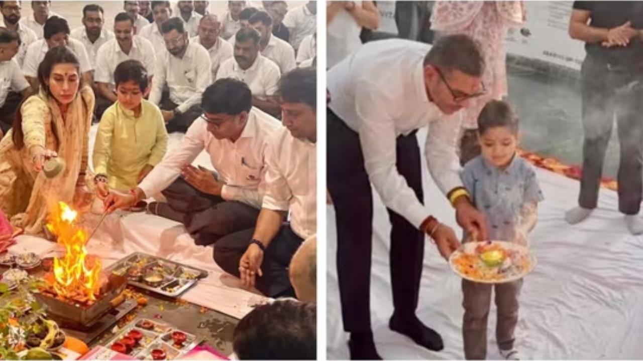 Priya Kapur performs hawan at home with family amid the inheritance battle