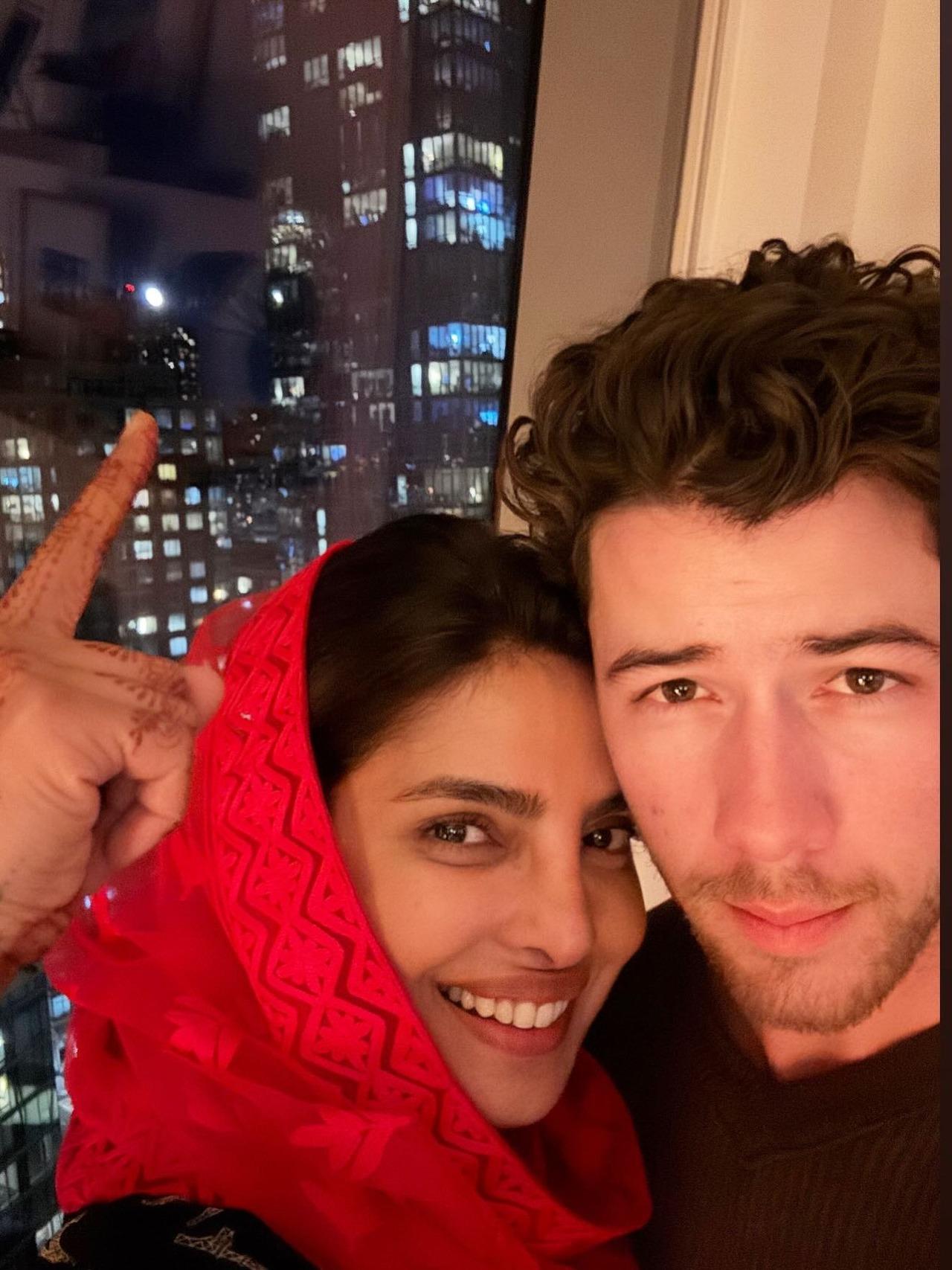 Priyanka Chopra observed the festival with husband Nick Jonas in the US, while little Malti also joined in.