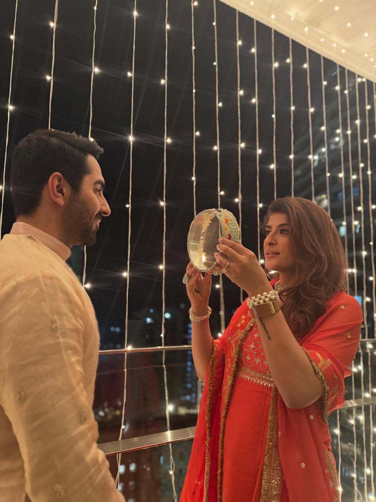 Ayushmann Khuranna and wife Tahira Kashyap also celebrated Karwa Chauth. Sharing heart-warming pictures, he mentioned in the caption how both of them observed the fast for each other.