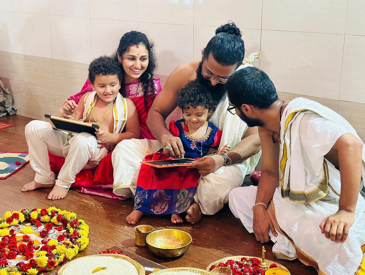 <p>Rishab and his wife are known to be religious as they are often seen visiting temples together, and also beleive in passing on the values to their kids.</p>