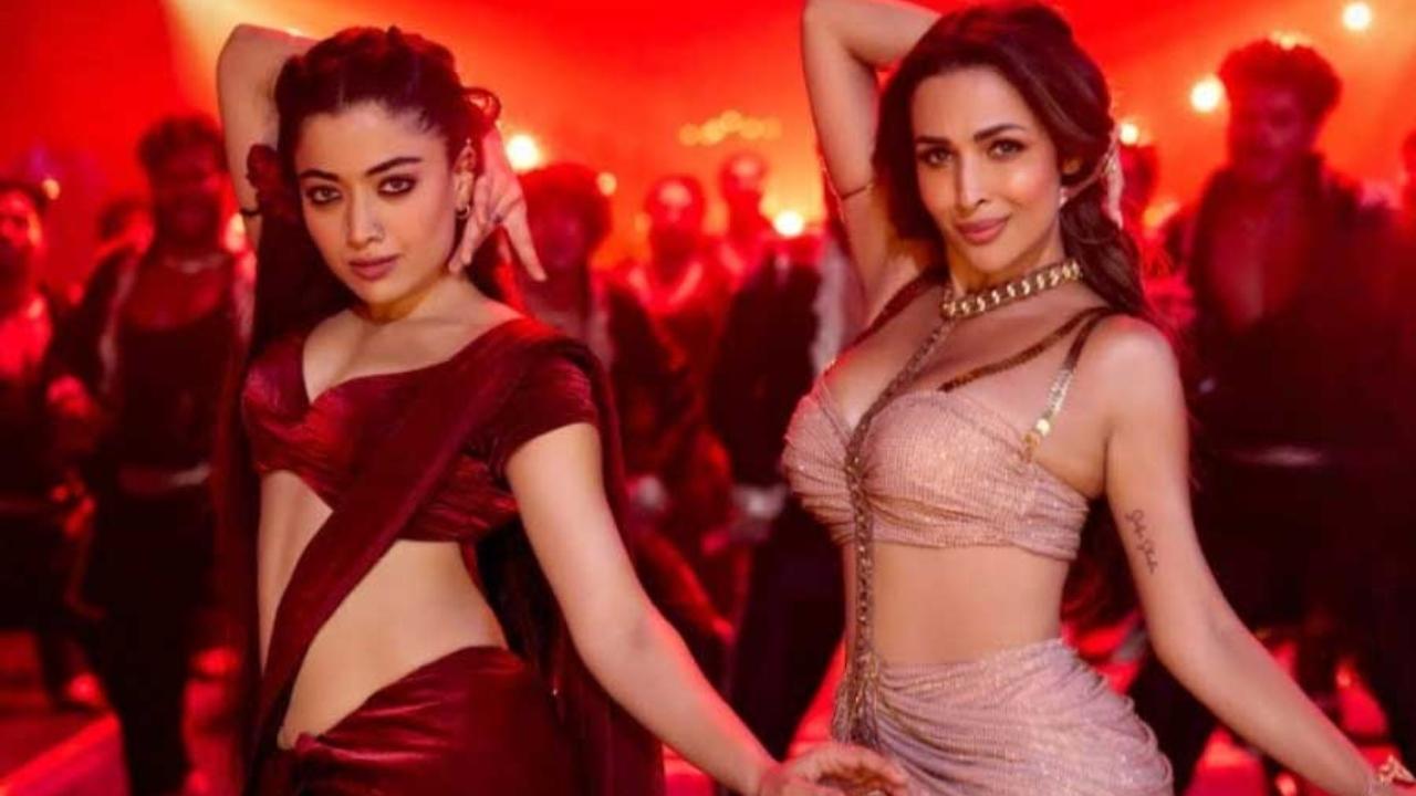 Poison baby 
Sung by Jasmine Sandlas, Sachin-Jigar, and Divya Kumar, Poison Baby features Malaika and Rashmika together on screen, sharing the dance floor. This song marks Malaika's return to big screen and her sultry moves trylu steal our hearts.