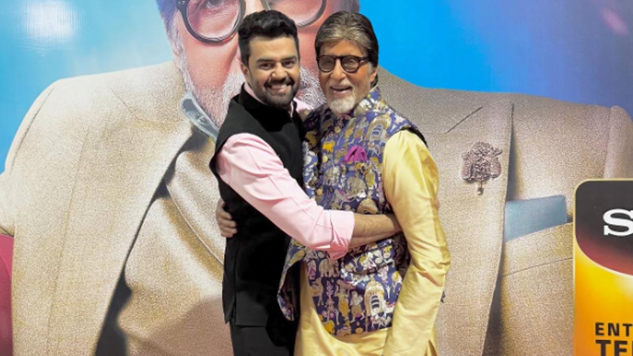 Maniesh Paul meets Amitabh Bachchan on KBC sets, calls it a Diwali gift