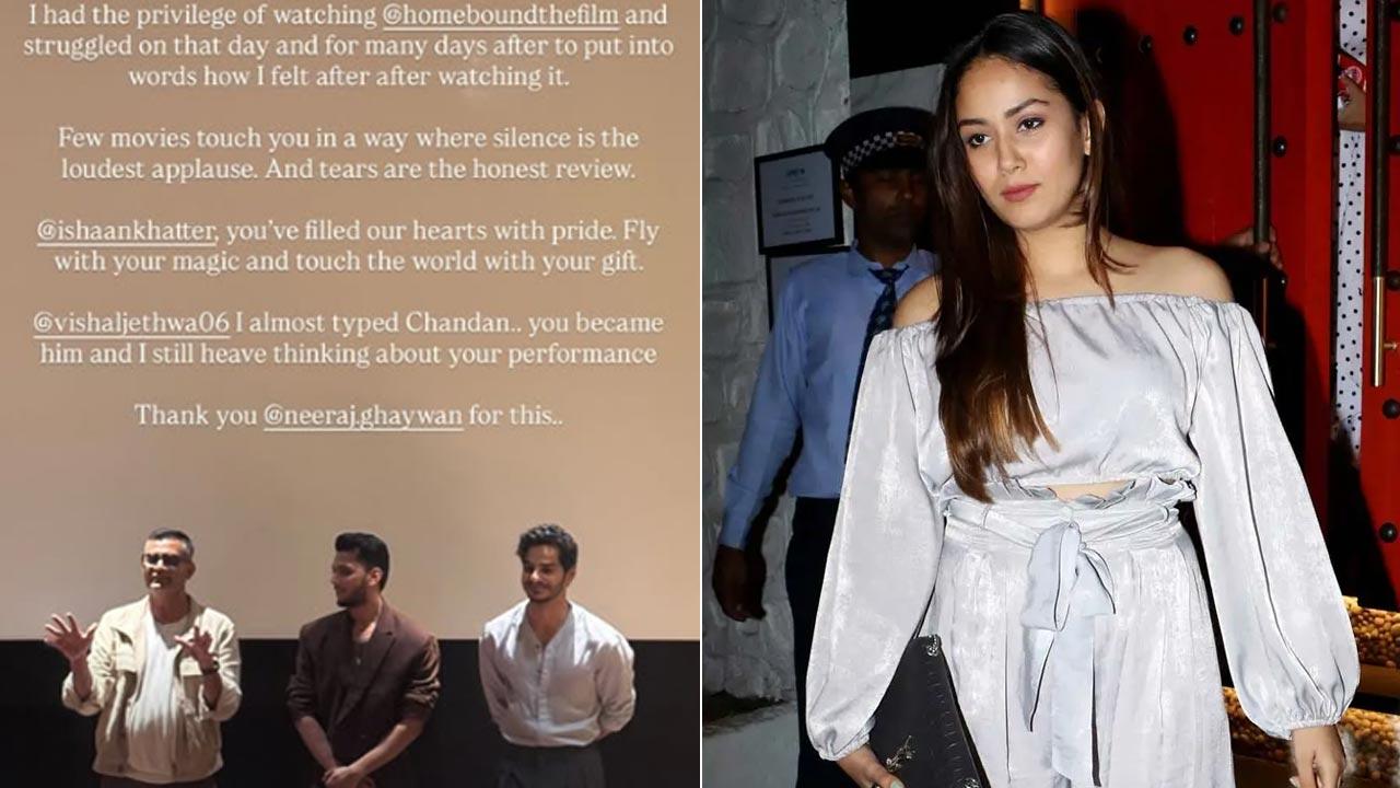 Mira Rajput praises Ishaan Khatter for his performance in Homebound
