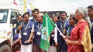 IN PHOTOS: Sitharaman flags off first consignment from farmers' facility