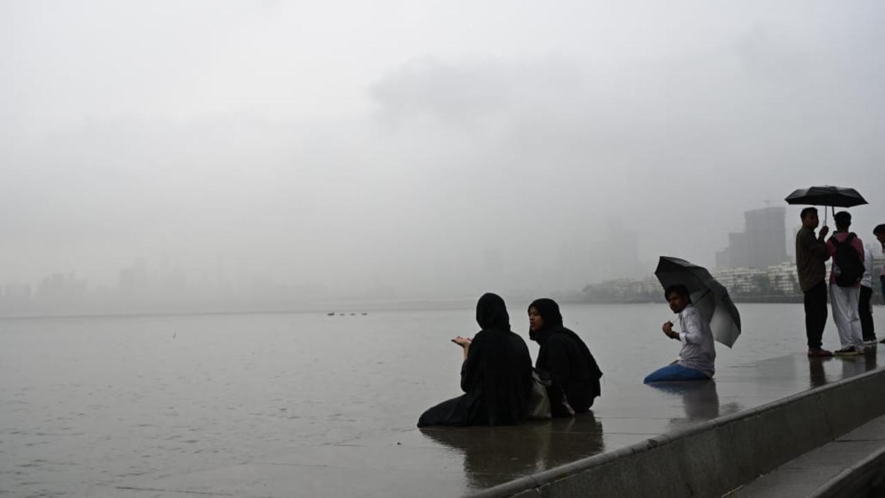 Mumbai on Friday woke up to light to moderate showers and cloudy skies on Friday, following intermittent rainfall through the night that brought some respite from the recent spell of humid weather