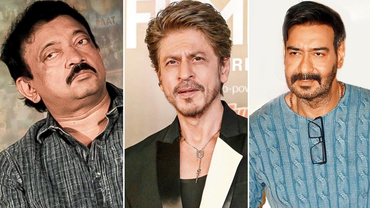 Ram Gopal Varma, Shah Rukh Khan and Ajay Devgn 