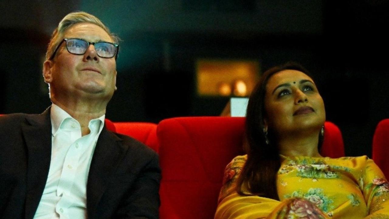 UK PM Keir Starmer, who arrived in Mumbai earlier today, is commencing his two-day visit to the country, and was seen attending a special movie screening with Bollywood actress Rani Mukerji at the YRF Studios. Read full story here