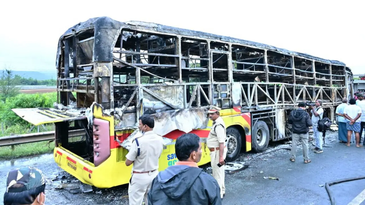 Andhra Pradesh: 20 killed in bus accident after collision in Kurnool district