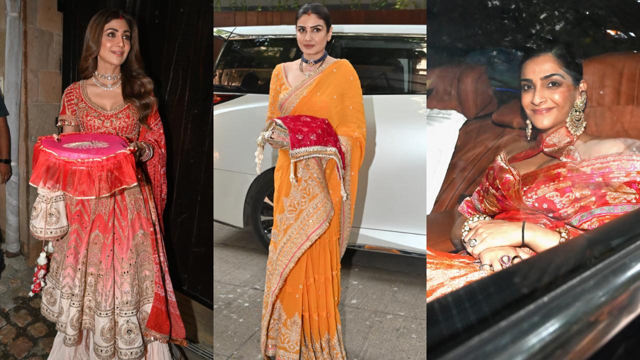 Spotted in the city: Sonam, Raveena, Shilpa and more celebrate Karwa Chauth