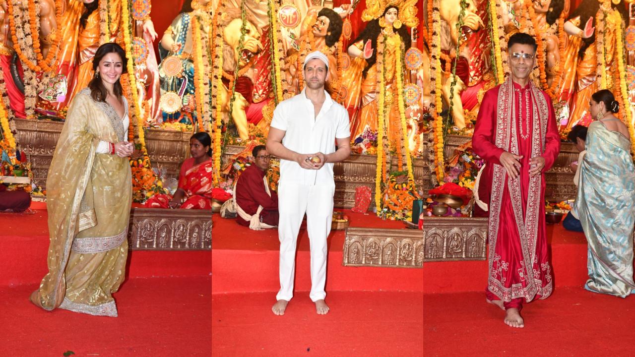 Spotted in the city: Alia Bhatt, Hrithik Roshan and others at Durga Puja