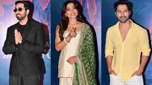 Spotted in the city: Ayushmann, Rashmika and others at Thamma screening