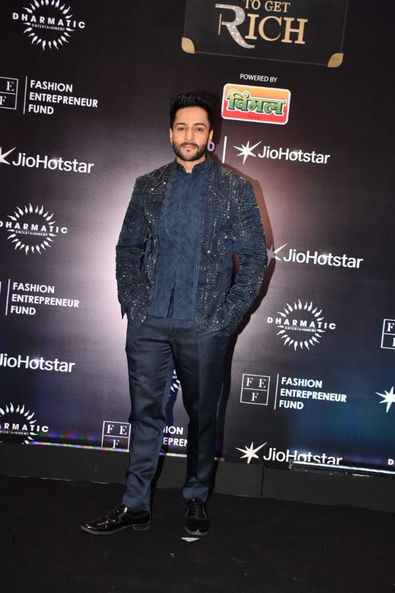 All things dashing for Shalin Bhanot, he picks shades of dark blue