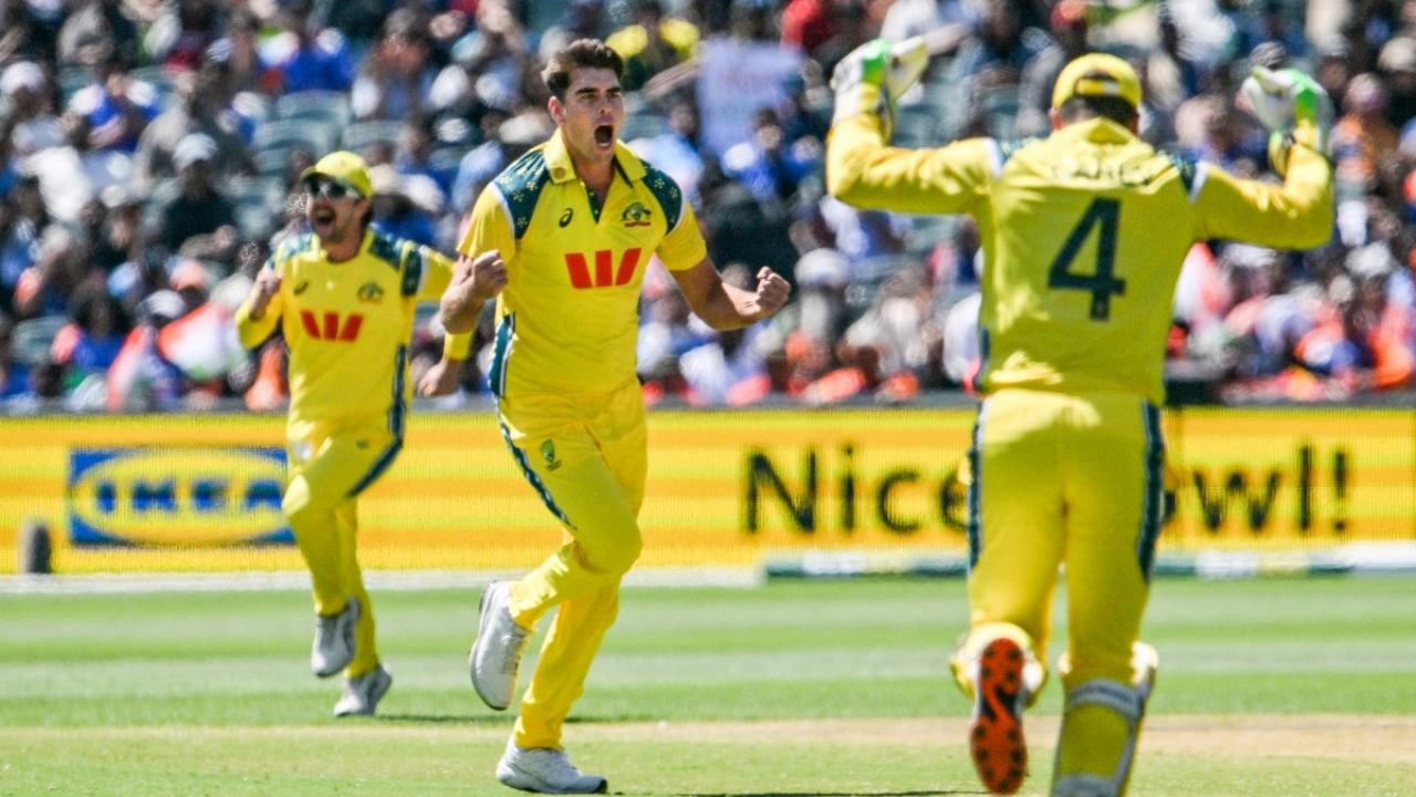 Australia's pacer Xavier Bartlett played a crucial role for the side in the second ODI. Completing his quota of 10 overs, he claimed three wickets by conceding just 39 runs (Pic: AFP)