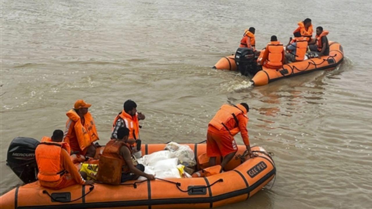 Punjab has been one of the worst flood-hit states in the country for the last few weeks. The picture shows NDRF personnel evacuating persons during a search-an-rescue operation in Punjab