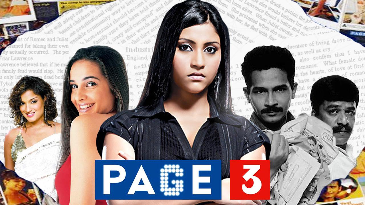 Page 3 (2005)
Konkana Sen, a journalist working for a tabloid, frequently visits high society parties and uncovers the superficial and dual lives of celebrities and the hypocrisy and insecurities they live with.