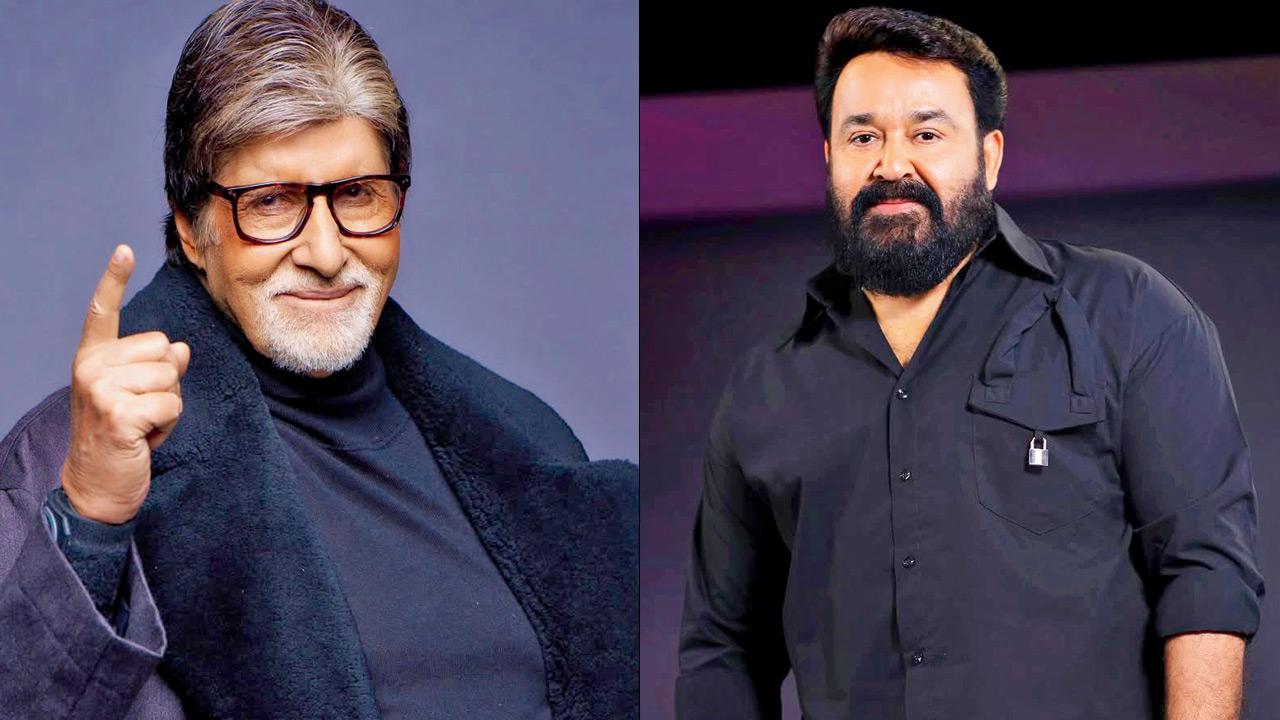 Amitabh Bachchan and Mohanlal