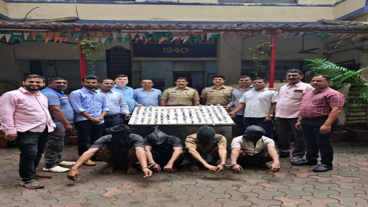 Four arrested for Andheri shop burglary; Police recover 150 watches, 10 phones