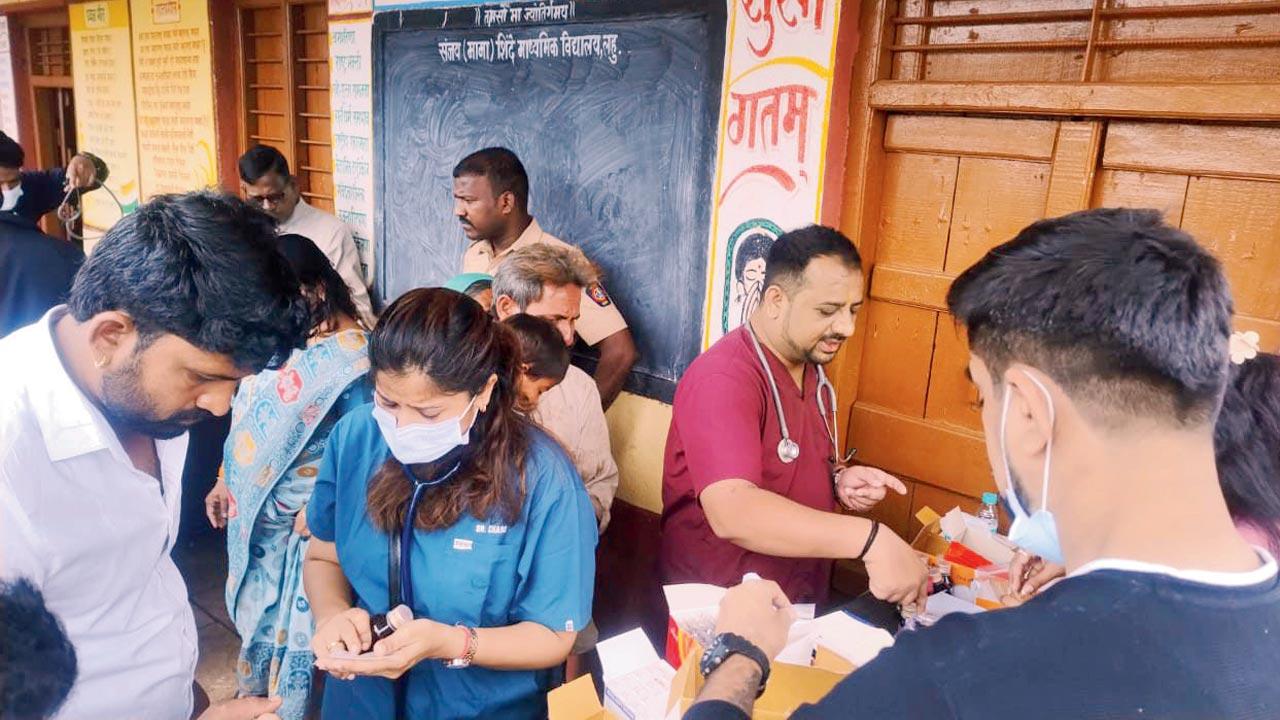 Schools in Madha, Solapur that are being turned into rehabilitation centres amid flooding. Pics/By Special Arrangement