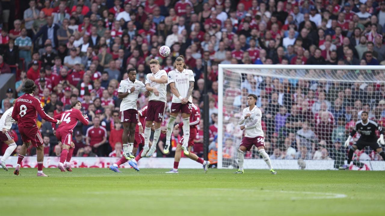 EPL: Dominik Szoboszlai stunner earns Liverpool win over title rivals Arsenal