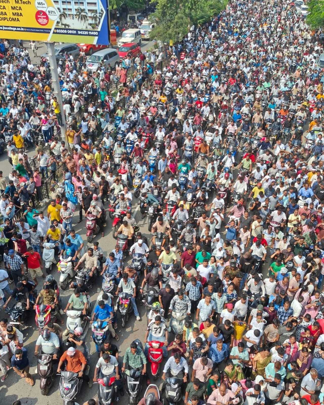 A human ocean was seen on the streets of Guwahati as many joined Zubeen on his final journey.