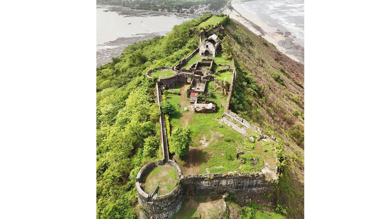 A bird’s eye view of Korlai Fort. PIC COURTESY/@spacesinnature
