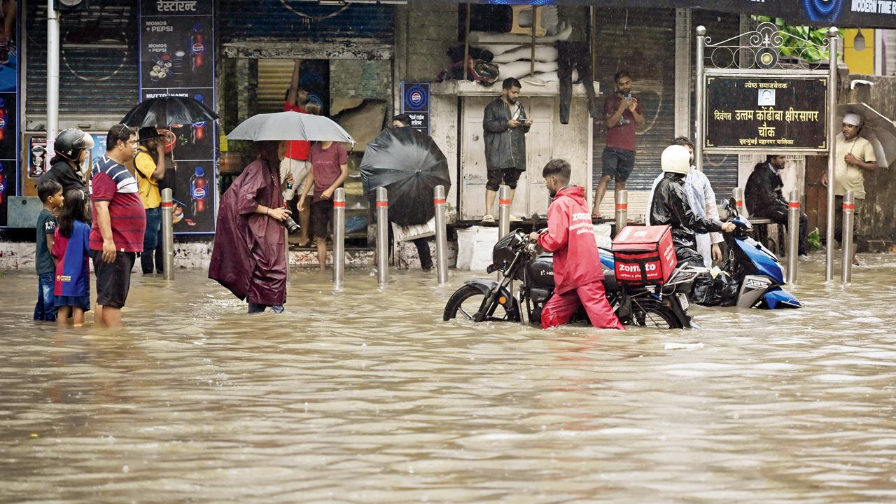 Hindmata in Dadar East, an area prone to waterlogging, on May 26. PIC/ASHISH RAJE