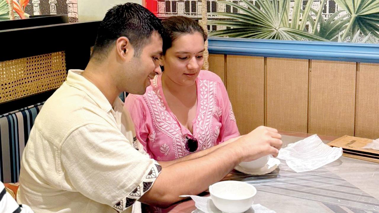 Attendees fix their broken ceramic items. pics courtesy/small world