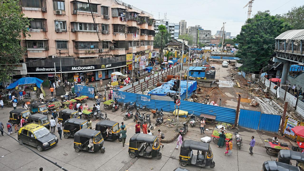 Sion bridge was shut for demolition and reconstruction on July 31, 2024. Pics/Atul Kamble