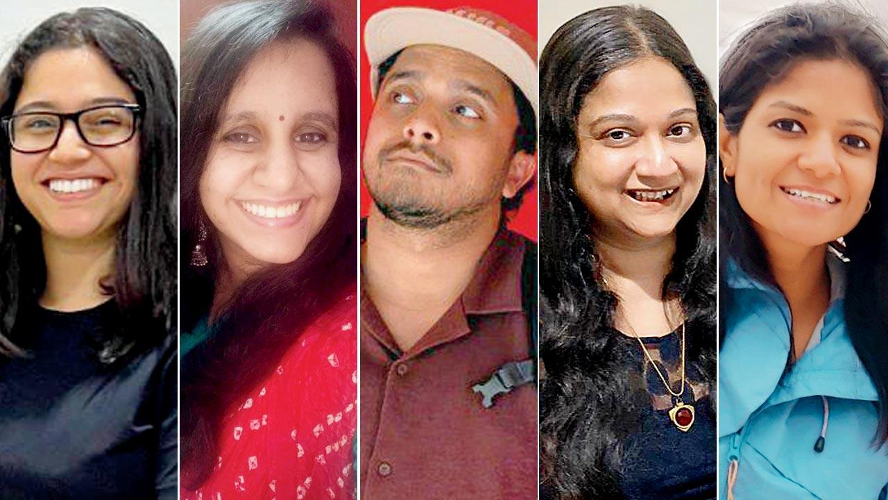 (From Left) Ekta Bakhle,  Anushka Sawarkar, Noel Mathew, Vanita Visvanath and Aakanksha Singh Devi