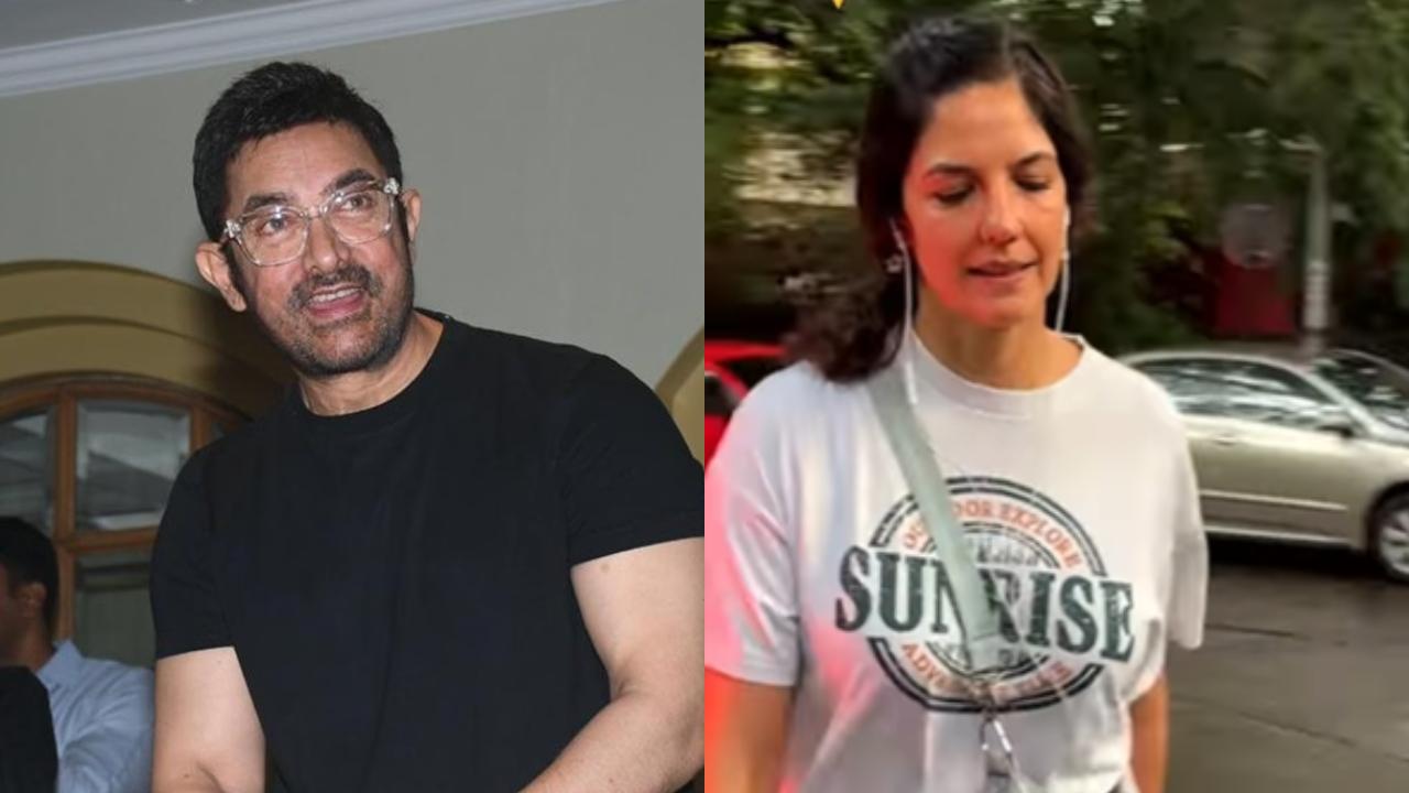 Aamir Khan`s girlfriend Gauri Spratt snaps at paparazzi during her walk, watch