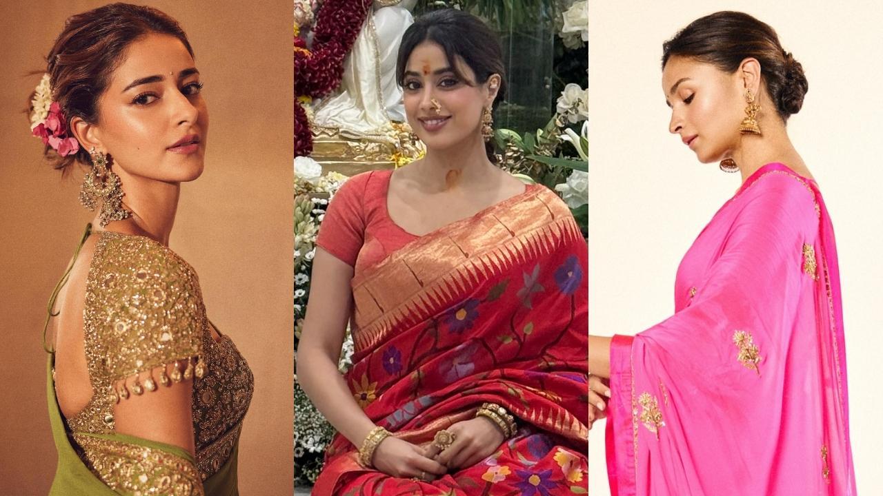 Ganesh Chaturthi 2025: Ananya to Alia, what B-town divas wore for festivities