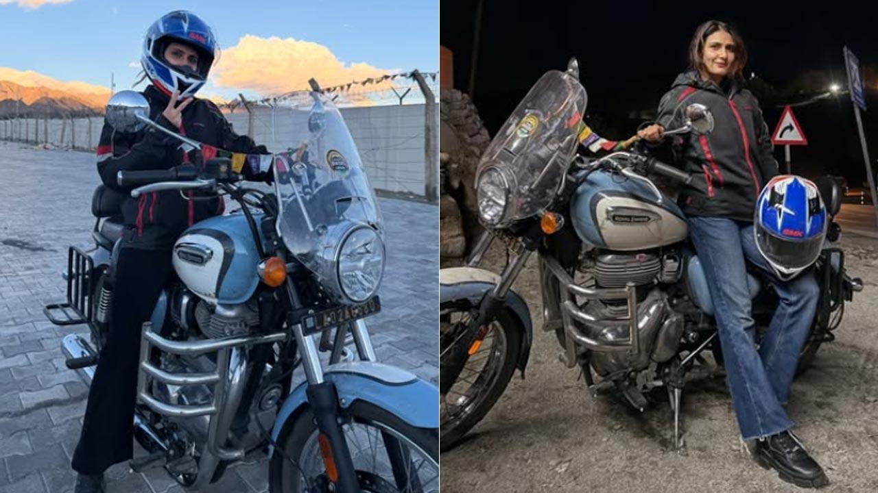 Fatima Sana Shaikh hops back on a bike after ages, calls it "nerve-wracking"