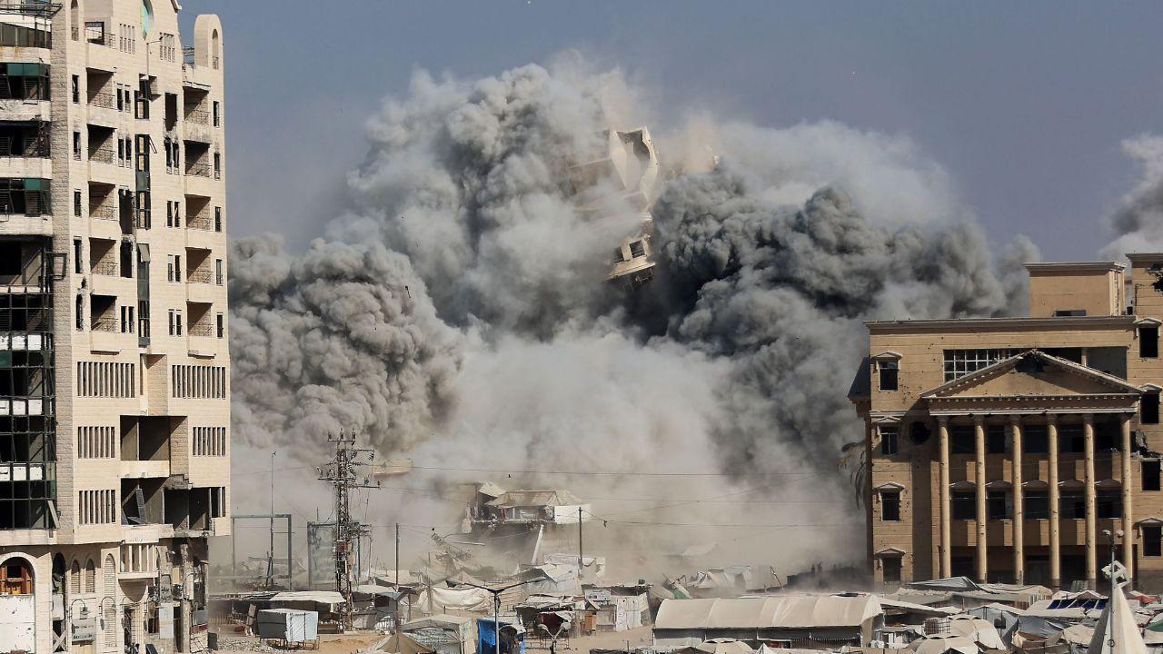 <p>The demolition came as US President Donald Trump said that he was giving his &iquest;last warning&iquest; to Hamas regarding a possible ceasefire</p>