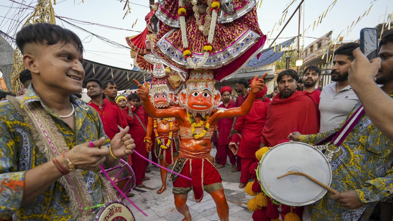 'Langur Mela' celebrations at Durgiana Temple, in Amritsar, Punjab. Photo Courtesy: PTI