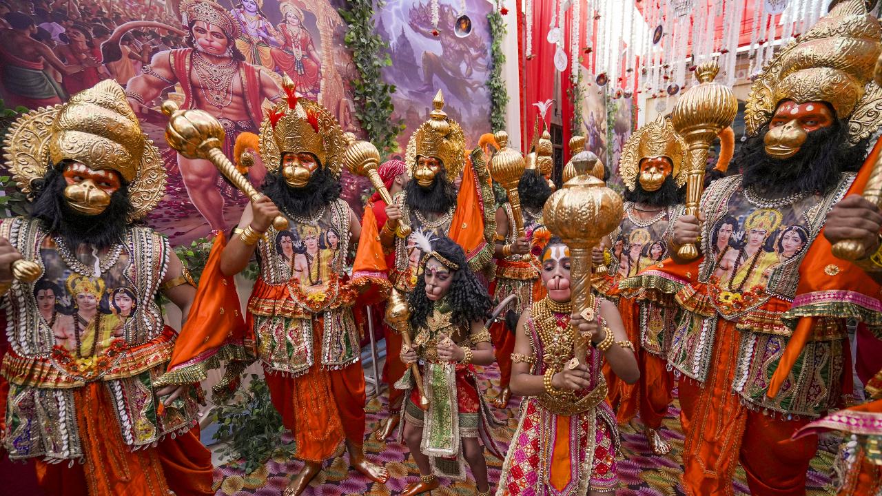 'Langur Mela' celebration at Durgiana Temple. Photo Courtesy: PTI