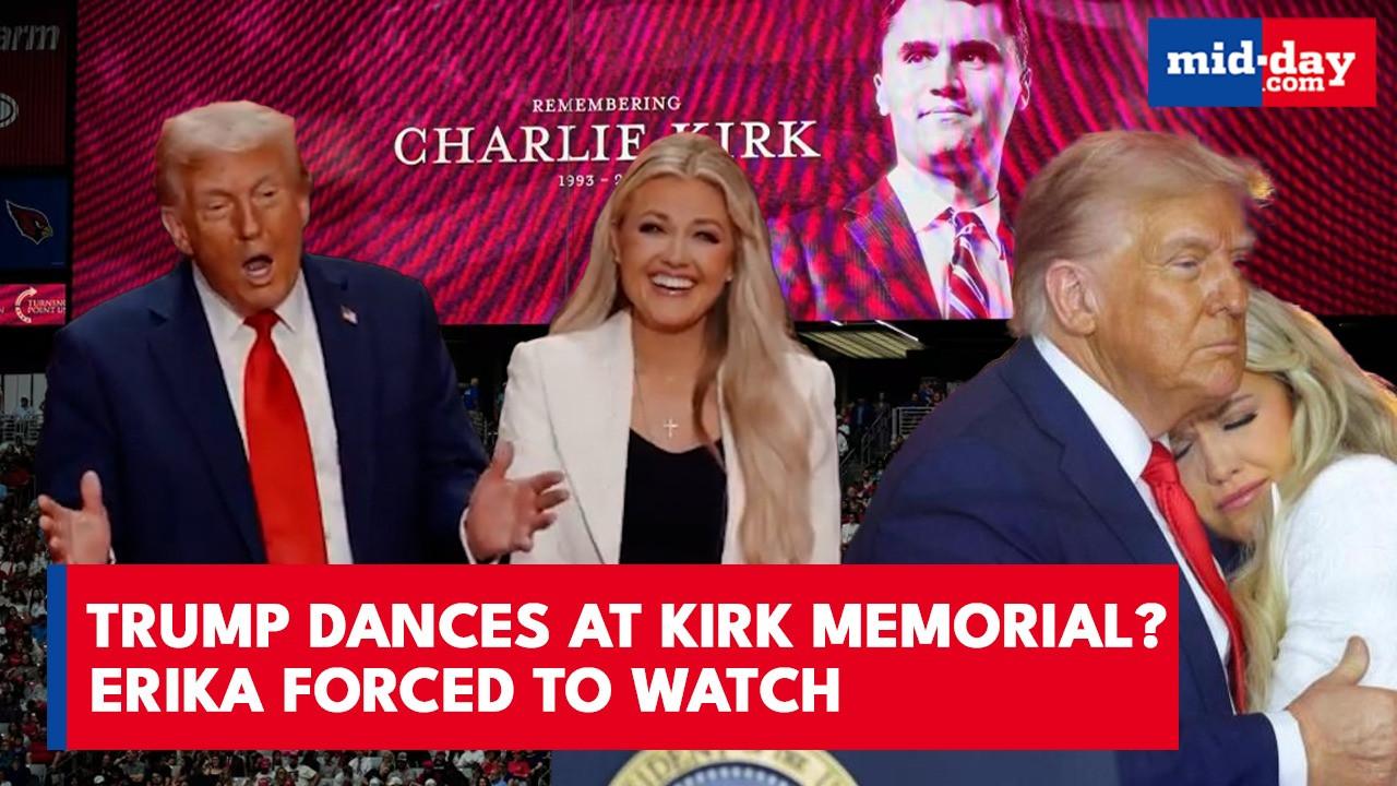 Prez Trump dances & lip-syncs at Charlie Kirk memorial, Erika