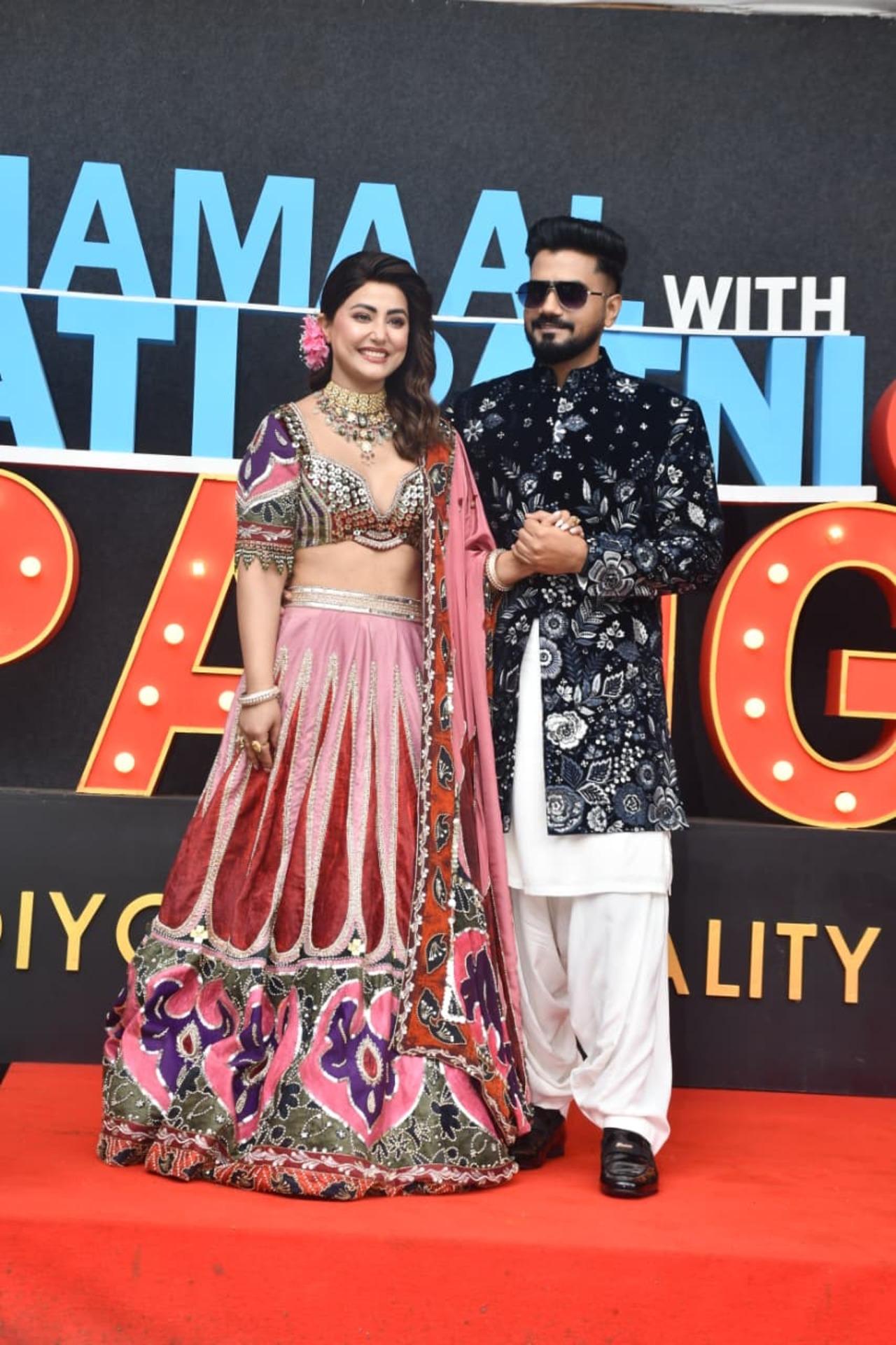 That vibrant burst of colours for Hina Khan and Rocky Jaiswal is giving royalty vibes