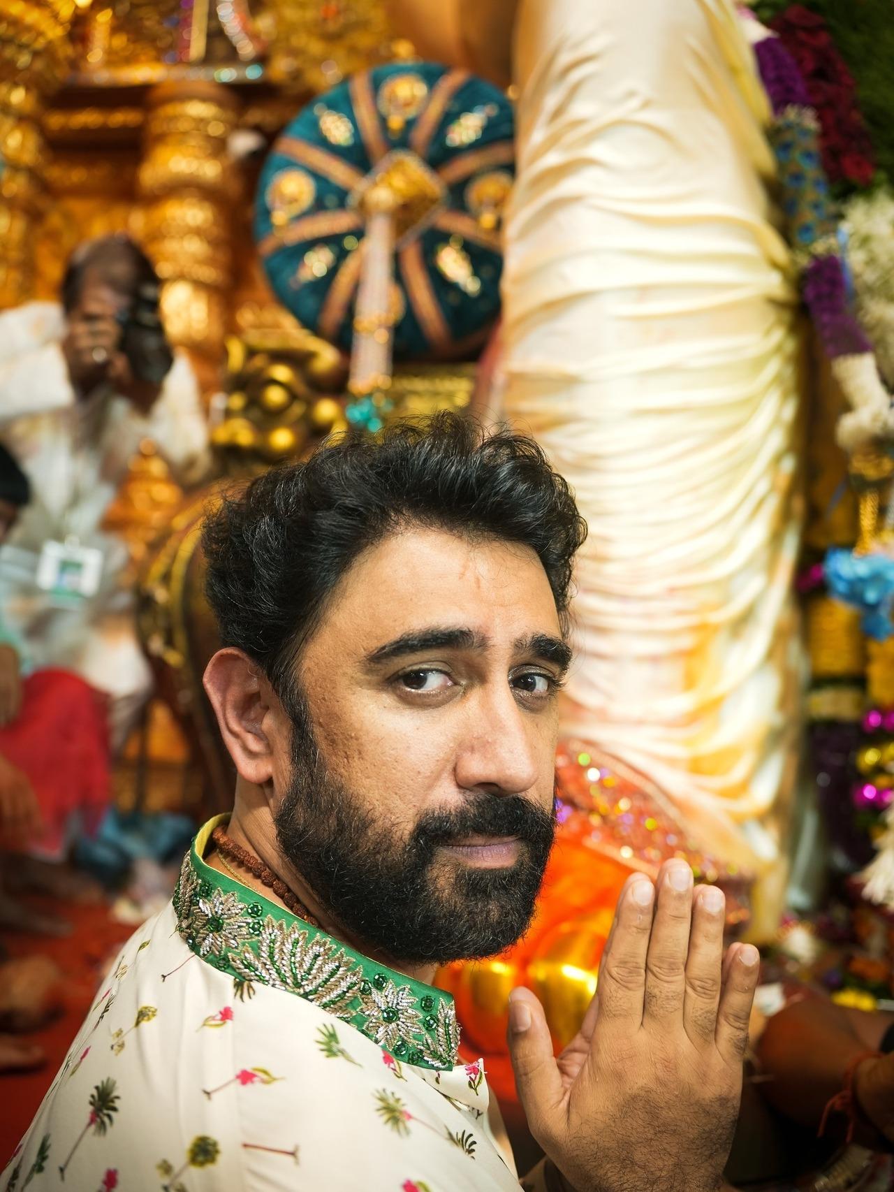 Actor Amit Sadh was also seen visiting Mumbai's iconic Ganesh pandal to seek blessings and offer prayers. He shared a series of pictures from his visit on social media.
