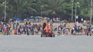 IN PHOTOS: Immersion of Mumbai's Lalbaugcha Raja crosses 24 hours amid high tide