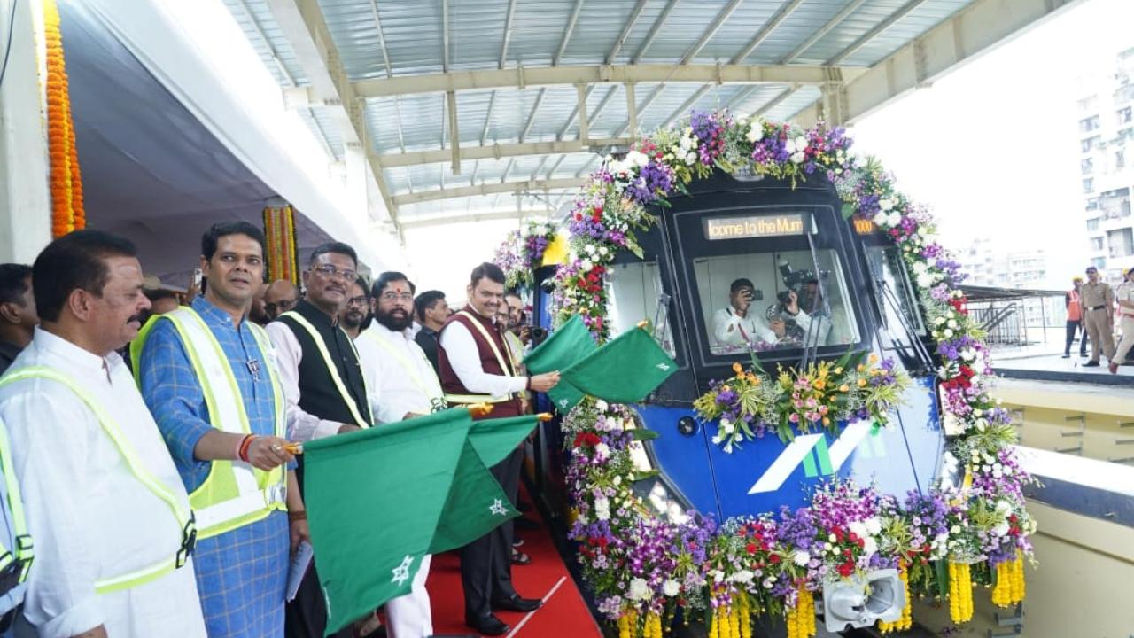 An official statement issued by deputy CM Eknatn Shinde's office said that the trial run and technical inspection of the priority section -- from Gaimukh Junction to Vijay Garden Station -- was flagged off by CM Fadnavis