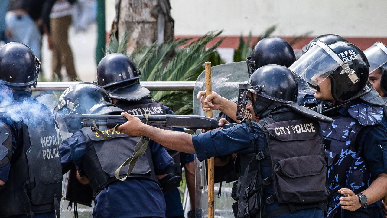 At least 19 people were killed and over 300 injured during clashes with police, prompting the resignation of Home Minister Ramesh Lekhak on moral grounds. PIC/ AFP